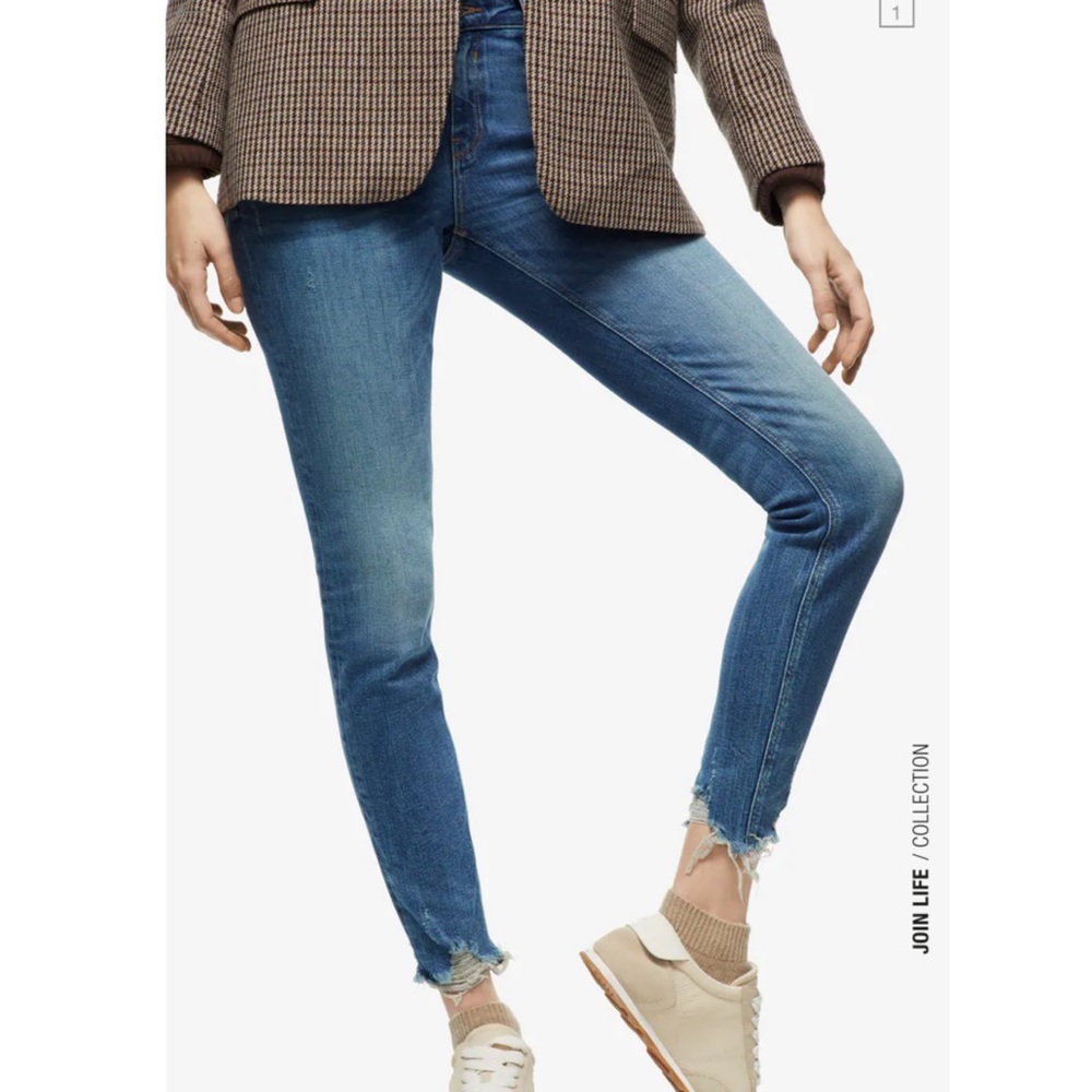 Zara Premium Denim Collection Distressed Jeans
